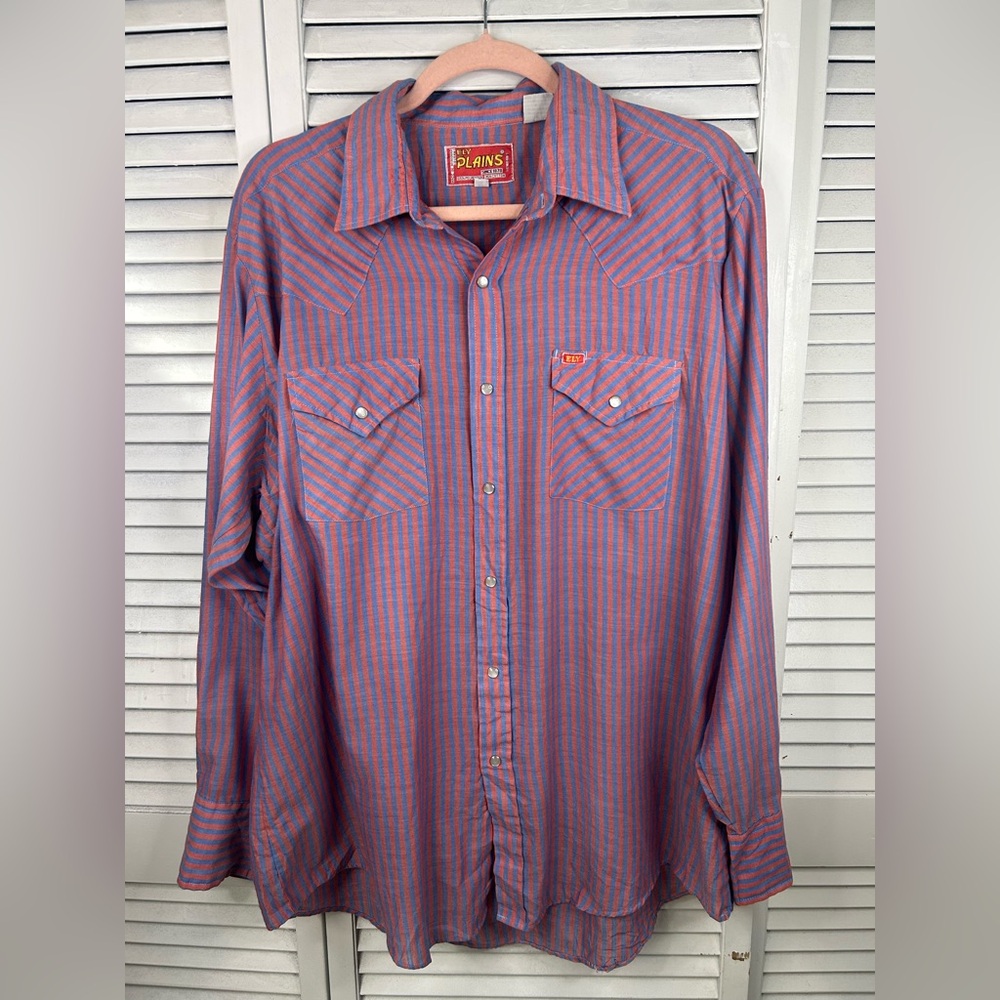 Ely Plains Red and Blue Striped‎ Western Shirt